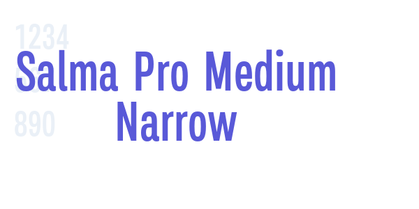 Salma Pro Medium Narrow font free