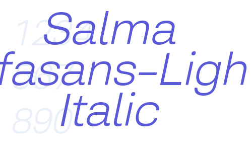 Salma Alfasans-Light Italic Font Download