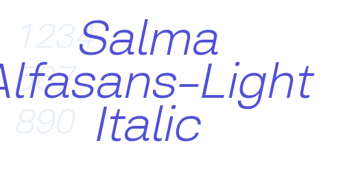Salma Alfasans-Light Italic-font-download