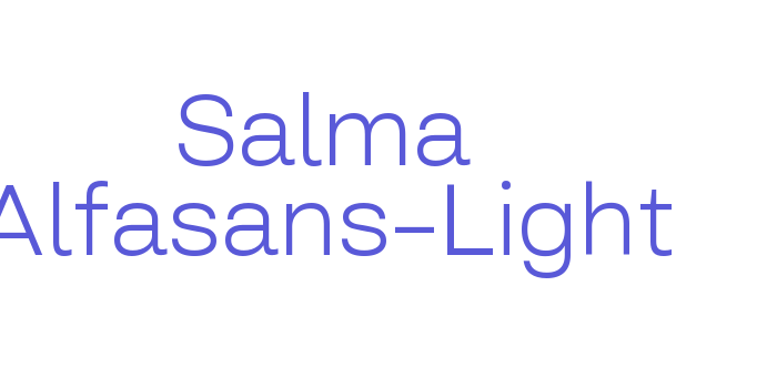 Salma Alfasans-Light Font Download