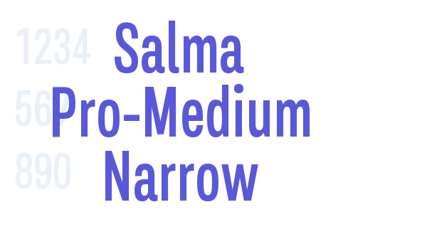 Salma Pro-Medium Narrow font free