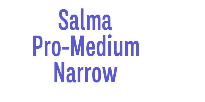 Salma Pro Medium Narrow Font