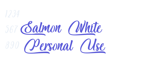 Salmon White – Personal Use font free