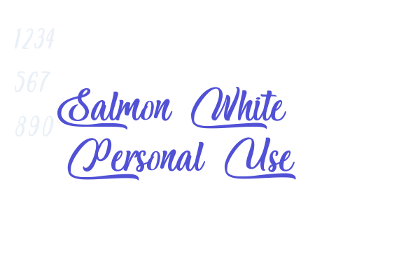 Salmon White – Personal Use Font Download