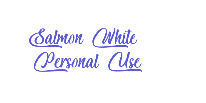 Salmon White – Personal Use Font Download