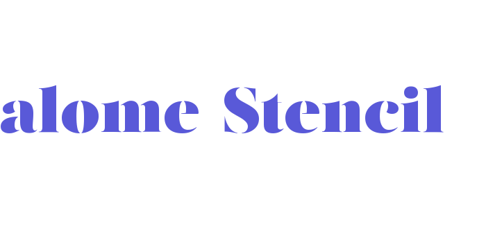 Salome-Stencil Font Download