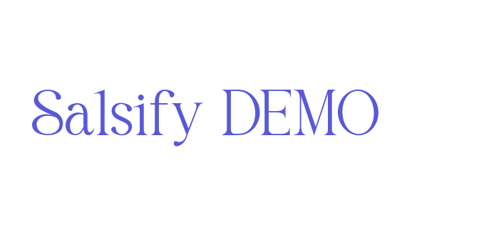 Salsify DEMO Font