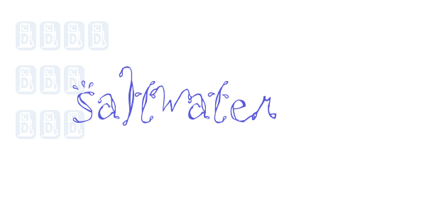 Saltwater font