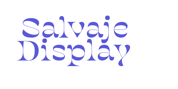 Salvaje Display Font