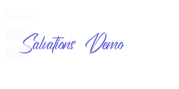 Salvations Demo font free