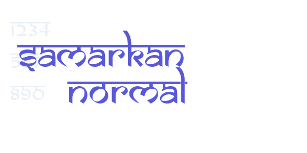 Samarkan      Normal font