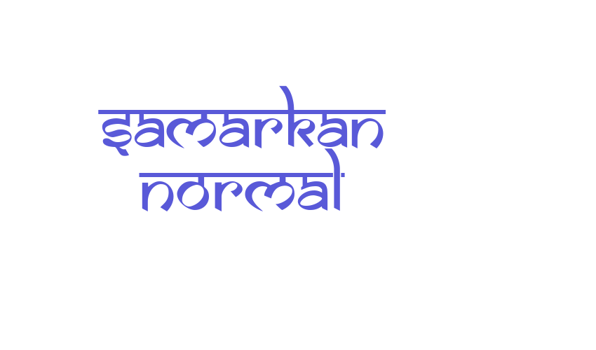 Samarkan Normal Font