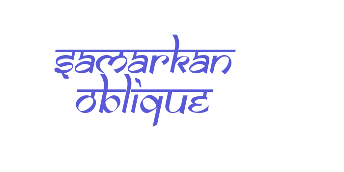 Samarkan Oblique Font Download