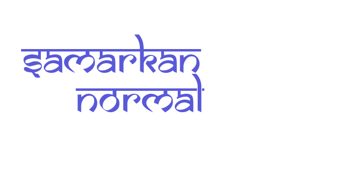 Samarkan      Normal Font Download