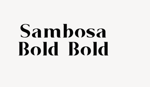 Sambosa Bold Bold Font