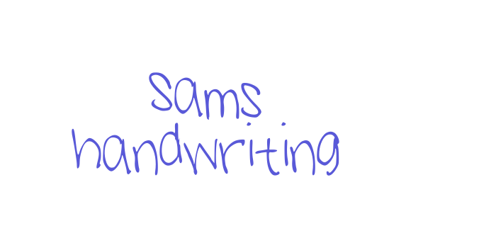 Sams handwriting Font Download