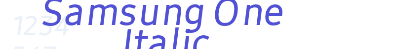 Samsung One Italic-font
