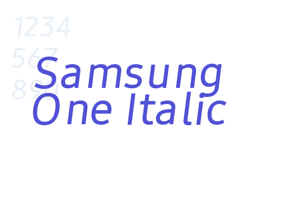 Samsung One Italic