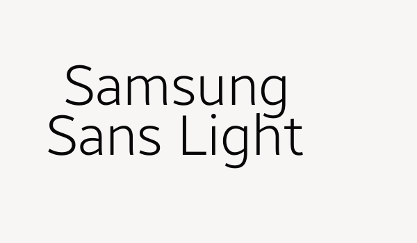 Samsung Sans Light Font