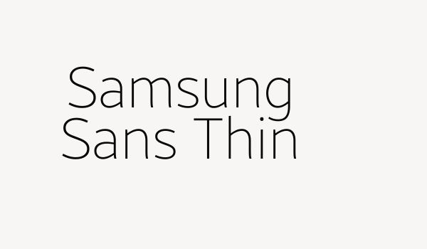 Samsung Sans Thin Font