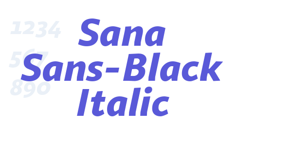 Sana Sans-Black Italic font