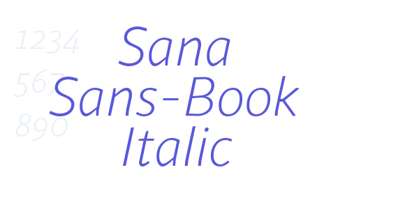 Sana Sans-Book Italic font