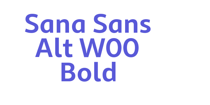 Sana Sans Alt W00 Bold Font Download