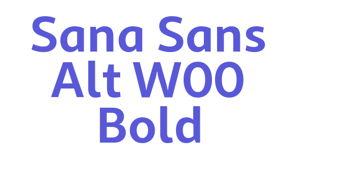 Sana Sans Alt W00 Bold Font