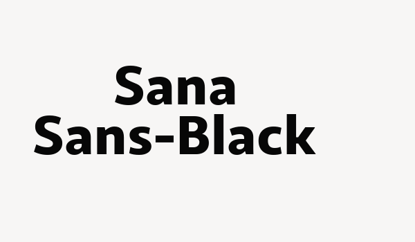 Sana Sans-Black Font