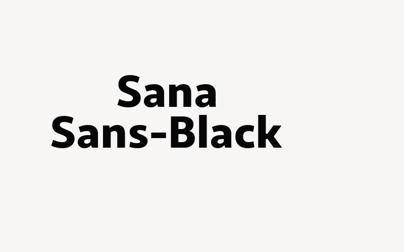 Sana Sans-Black Font