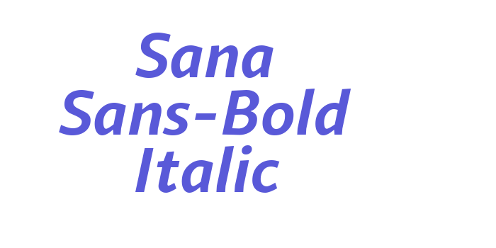 Download Sana Sans-Bold Italic Font