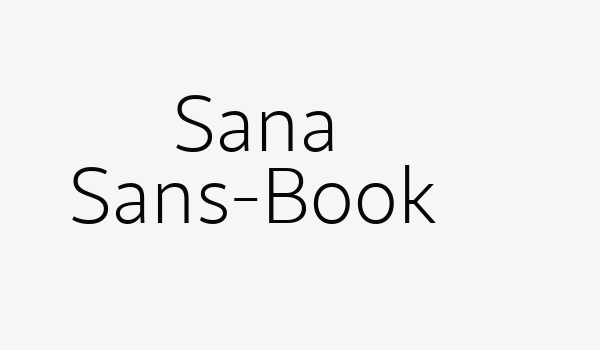 Sana Sans-Book Font