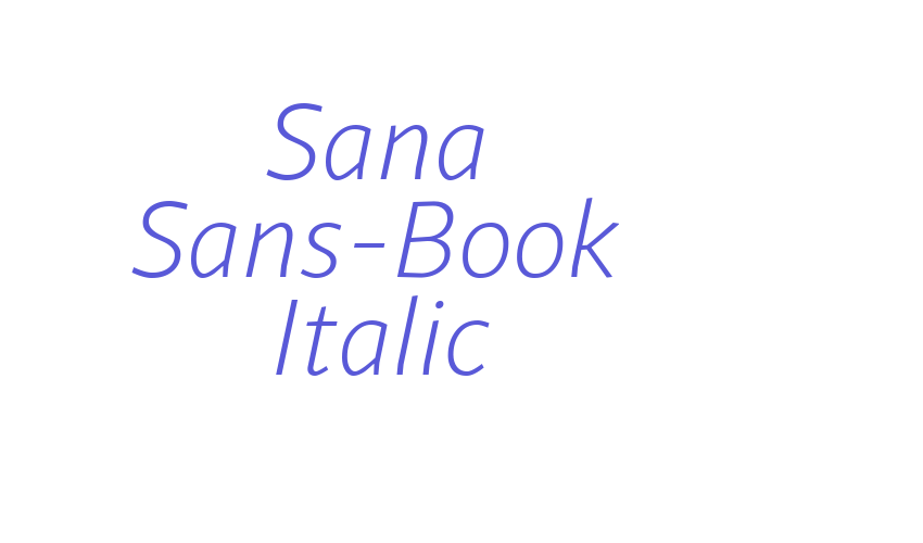 Sana Sans-Book Italic Font Download