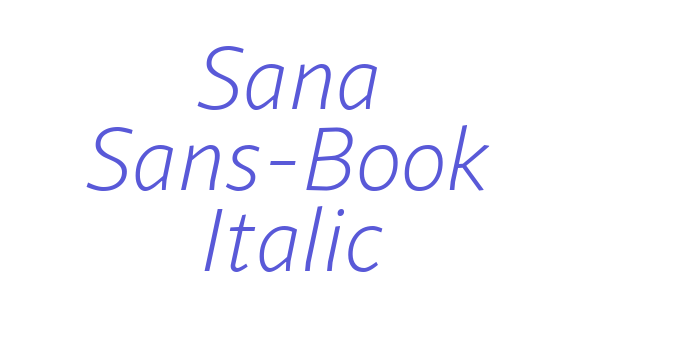 Sana Sans-Book Italic Font Download