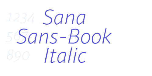 Sana Sans-Book Italic-font-download