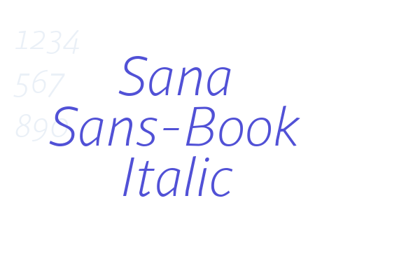 Sana Sans-Book Italic