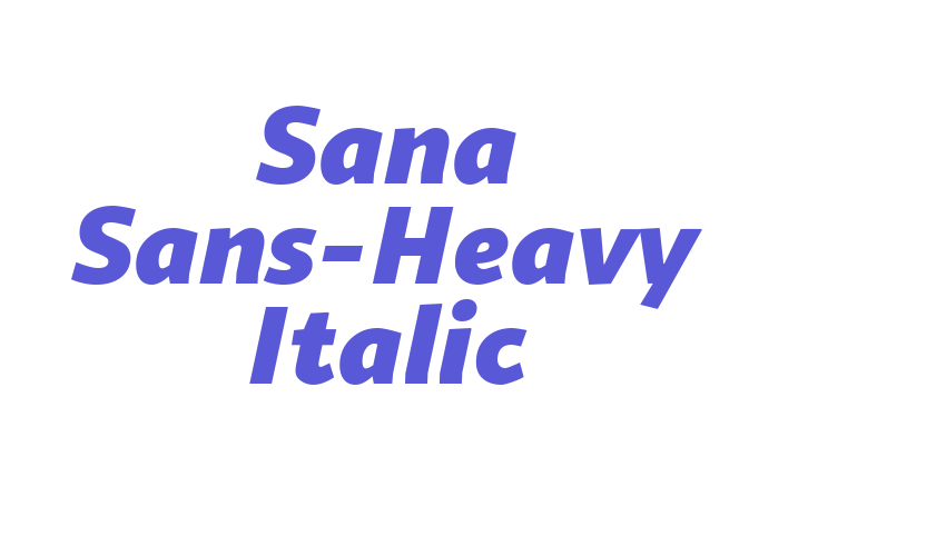 Sana Sans-Heavy Italic Font Download