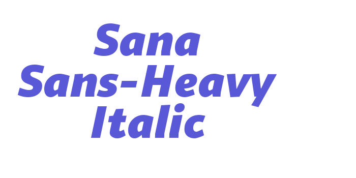 Sana Sans-Heavy Italic Font Download