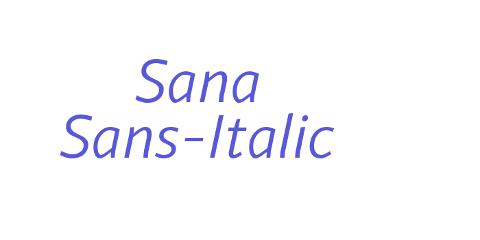 Download Sana Sans-Italic Font