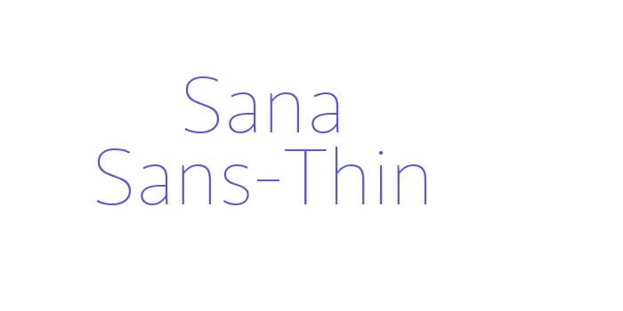 Download Sana Sans-Thin Font