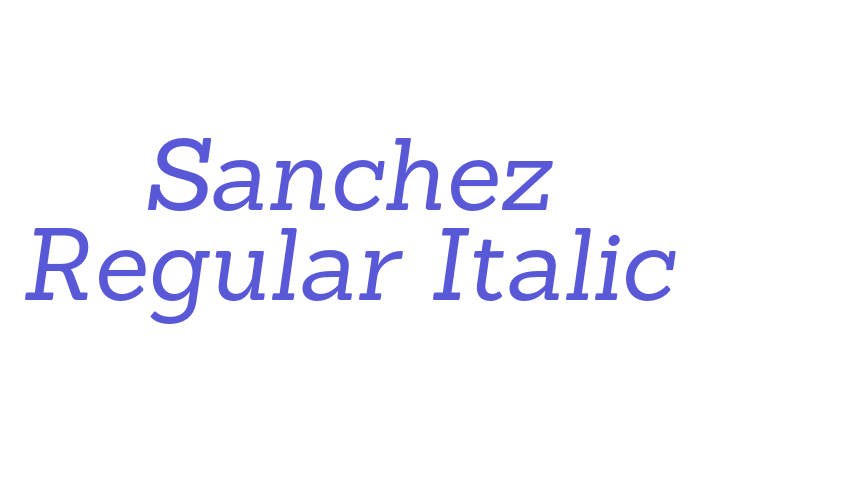 Sanchez Regular Italic Font Download