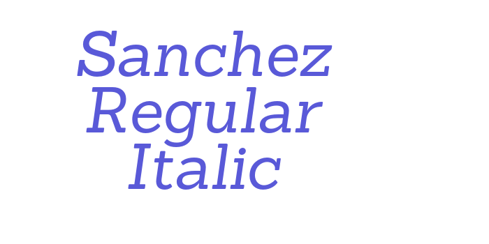 Sanchez Regular Italic Font Download