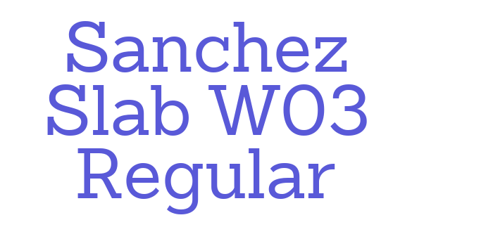 Sanchez Slab W03 Regular Font