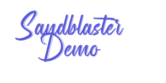 Sandblaster Demo Font