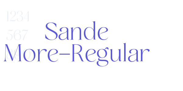 Sande More-Regular font free