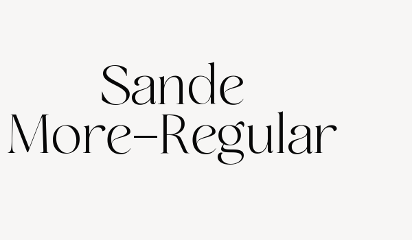 Sande More-Regular Font