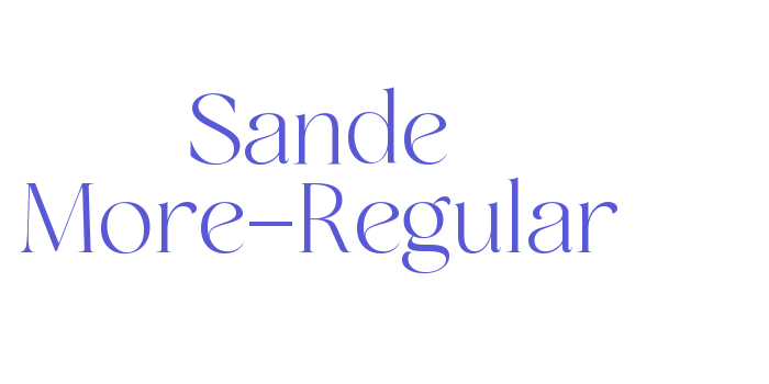 Sande More-Regular Font Download