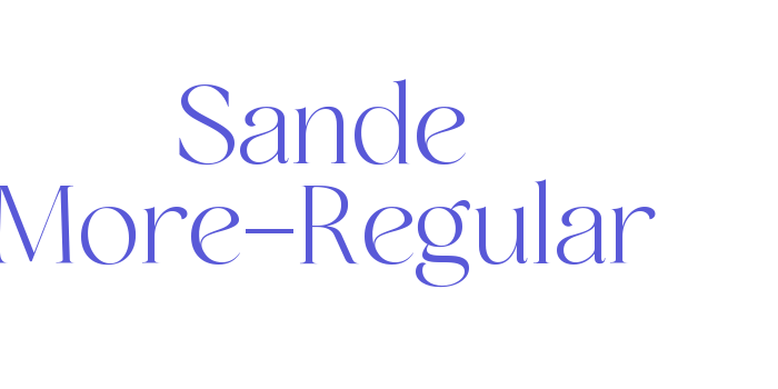 Sande More-Regular Font