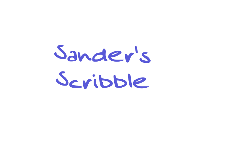 Sander’s Scribble Font