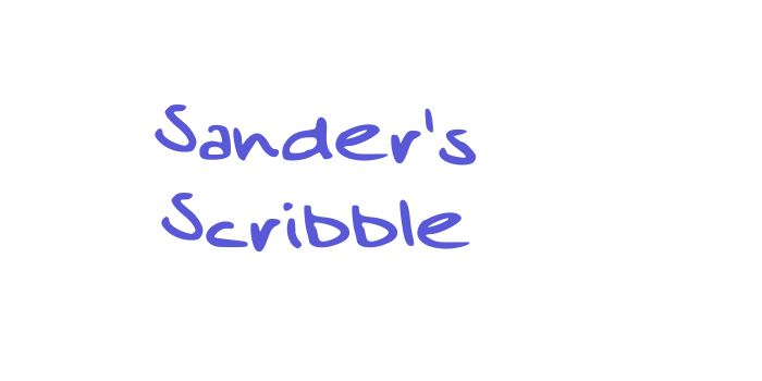 Sander’s Scribble Font Download